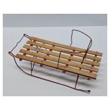 Quality Vintage German Doll or Teddy Bear Sized Wooden RA KA KA Snow Sled