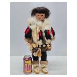 Excellent Large Handmade Alaskan Innuit Doll - 18"
