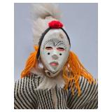Large 18" Handmade African Masked Figure