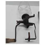 2 Antique Cast Iron Hand Crank Coffee Grinders - Atwood & Freidag