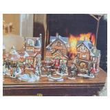 34-Piece Victorian Village "Grandeur Noel" Christmas Display