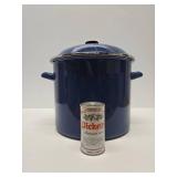 Larger Size Blue LE CREUSET Enameled Cooking Pot w/Lid