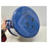 Larger Size Blue LE CREUSET Enameled Cooking Pot w/Lid