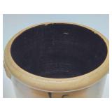 Antique 4 Gallon Salt Glaze Stoneware Crock - Hairline