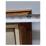 Vintage Framed Signed Oil on Canvas Landscape Painting w/Cabin on Lake - Signed J. Mills