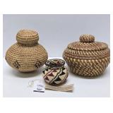 Nice Group of Handmade Native American Woven Baskets