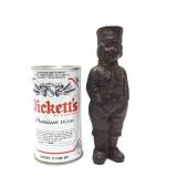 Original Antique Cast Iron Figural Boy Coin Bank