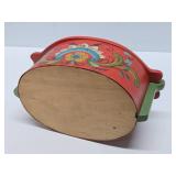 Nicely Handpainted Rosemaled Scandinavian Wood Tine Box