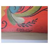 Nicely Handpainted Rosemaled Scandinavian Wood Tine Box