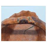Nicely Carved Burl Wood Basket