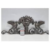 Large Ornate Cast Metal Wall Sculpture