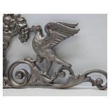 Large Ornate Cast Metal Wall Sculpture