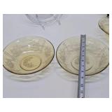 Collection of Original Vintage Pale yellow etc Depression Glass