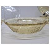 Collection of Original Vintage Pale yellow etc Depression Glass
