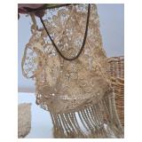 Estate Lot of Quality Vintage & Antique Tassels, Crocheted Purse & other Items