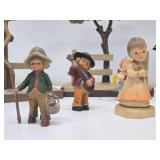 Very Nice Collection of Italian Carved Wood ANRI Figures & Displays