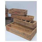 LARGE Lot of Primitive Vintage Wooden Cheese Boxes