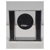 Chrome & Glass World Desk Clock w/Airplane Hand