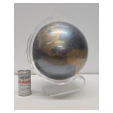 Vintage Replogle Diamond Marquis 12" World Globe w/Great Looking Lucite/Acrylic Stand
