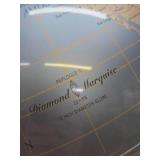Vintage Replogle Diamond Marquis 12" World Globe w/Great Looking Lucite/Acrylic Stand