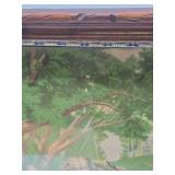 Nicely Framed Antique Victorian Litho Print w/Young Girl & Dog