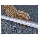 Excellent Vintage Scrolled Arm Leopard Upholstered Settee / Bench