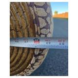 Excellent Vintage Scrolled Arm Leopard Upholstered Settee / Bench