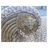 Excellent Vintage Scrolled Arm Leopard Upholstered Settee / Bench