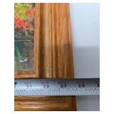 Framed Signed Vintage Oil on Canvas Landscape Forest Stream Painting