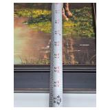 Impressively Painted Vintage Oil on Canvas Forest Stream Painting w/Great Lighting