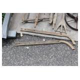 Early American Wooden Hand Plow – Disassembled with Iron Wheels