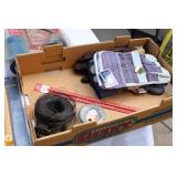 Mixed Utility Lot – Work Gloves, New Propane Torch with Cannister, Outdoor Power Stake & More