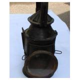 Vintage Antique Railway Lantern – 12" High, Sliding Red & Green Lenses