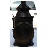 Vintage Antique Railway Lantern – 12" High, Sliding Red & Green Lenses