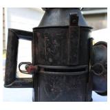 Vintage Antique Railway Lantern – 12" High, Sliding Red & Green Lenses