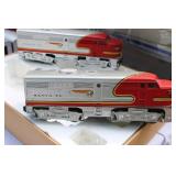 BNSF Twin Alco Engines and 4 Streamlined Passenger cars O Gauge