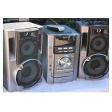 Sony EC70 3-Disc CD & Cassette System – With Remote, Original Box & Uniden 900 MHz Phone