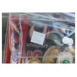 Collection of 5 Soccer Balls and Pair of Goalie Gloves