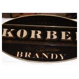 Korbel Brandy Metal Advertising Sign – 24" x 13"