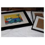 “Tropical Cat” Signed Art Print by T. Booth – Limited Edition #29/250, Framed