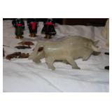 Eclectic Figurine & Folk Art Collection – Heritage Doll, Nodder Dog, Carvings & More (7 Items)