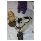 Animal Bobblehead & Nodder Collection – 20+ Figures Including Coca-Cola Polar Bear, NIB The Dog, Owl, Hippo & More