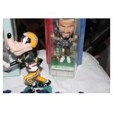 Sports Bobblehead Collection – 15+ Figures Including Goofy Packers, Kurt Warner (NIB), St. Paul Saints, Simon Cowell & More