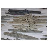 Large Collection of Handcrafted Metal Battleships, Plastic War Planes & Vintage Sailing Vessel Kits