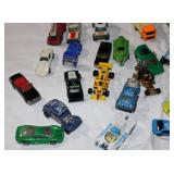Collection of 45 Die-Cast Cars – Hot Wheels, Matchbox & More – Well-Used Condition