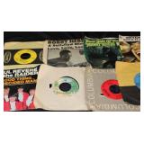 Collection of Late 60s & 70s Rock 45s in Capitol Records Box – Beatles, Stones, Byrds & More