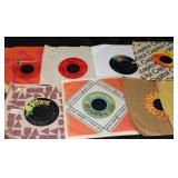 Collection of Late 60s & 70s Rock 45s in Capitol Records Box – Beatles, Stones, Byrds & More