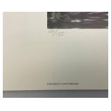 Unframed  Pencil Signed Frank Mittlstadt Limited Edition Print 40/155 "Crooked Lake Loons" 14 3/4" x 25 3/4" Overall Page Size
