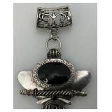 Vintage Artisan Ornate Necklace Pendant