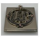 Jeweled Initial W Compact With Magnification